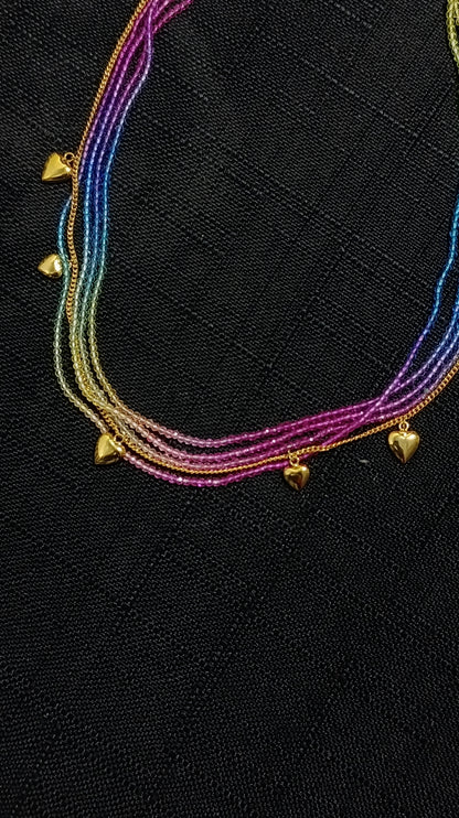 Hearty Rainbow Necklace