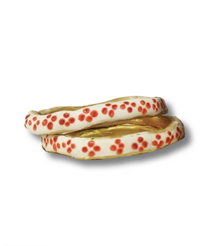 Hand Painted Polymer Clay Bangles (pair)